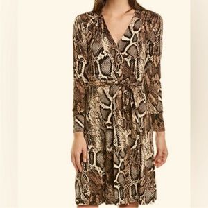 Animal print wrap dress